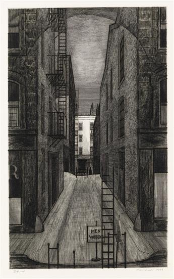 ARMIN LANDECK Two engravings with drypoint.